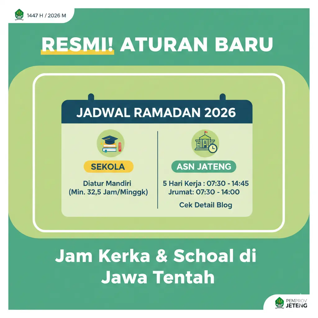 Siswa dan Guru Wajib Tahu! Ini Aturan Jam Kerja & Sekolah di Jateng Selama Ramadan 2026